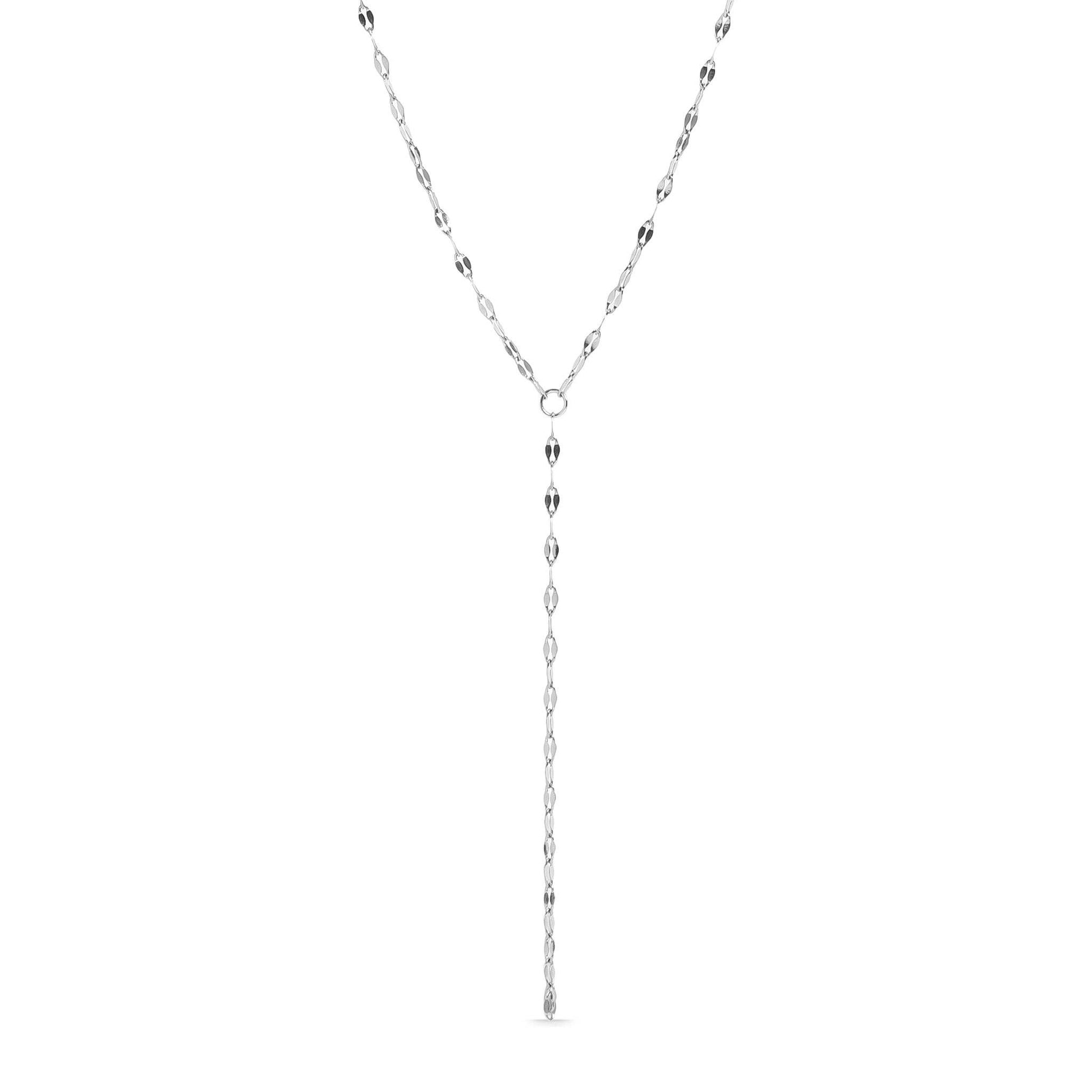 18K Gold PVD Stainless Steel Lariat Necklace Lip Chain