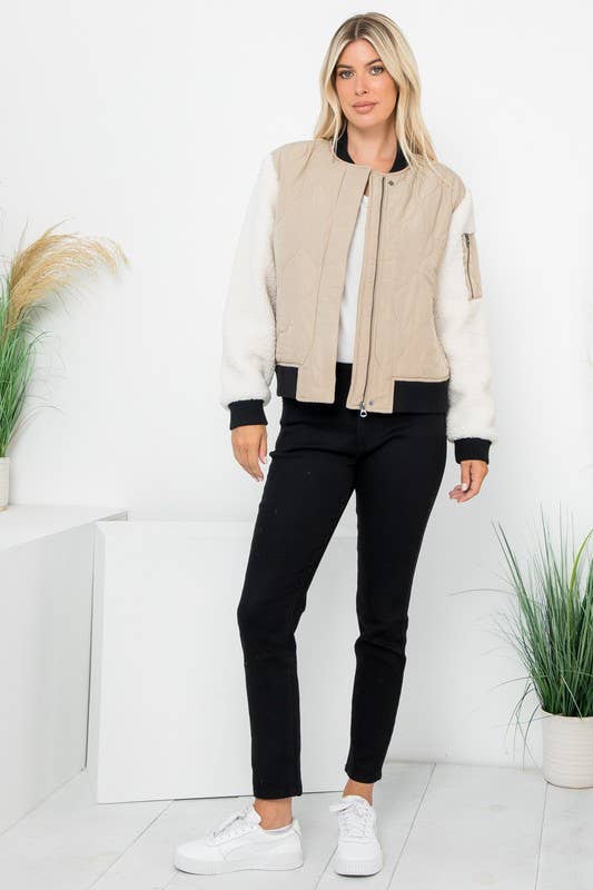 DOVE Quilted Bomber