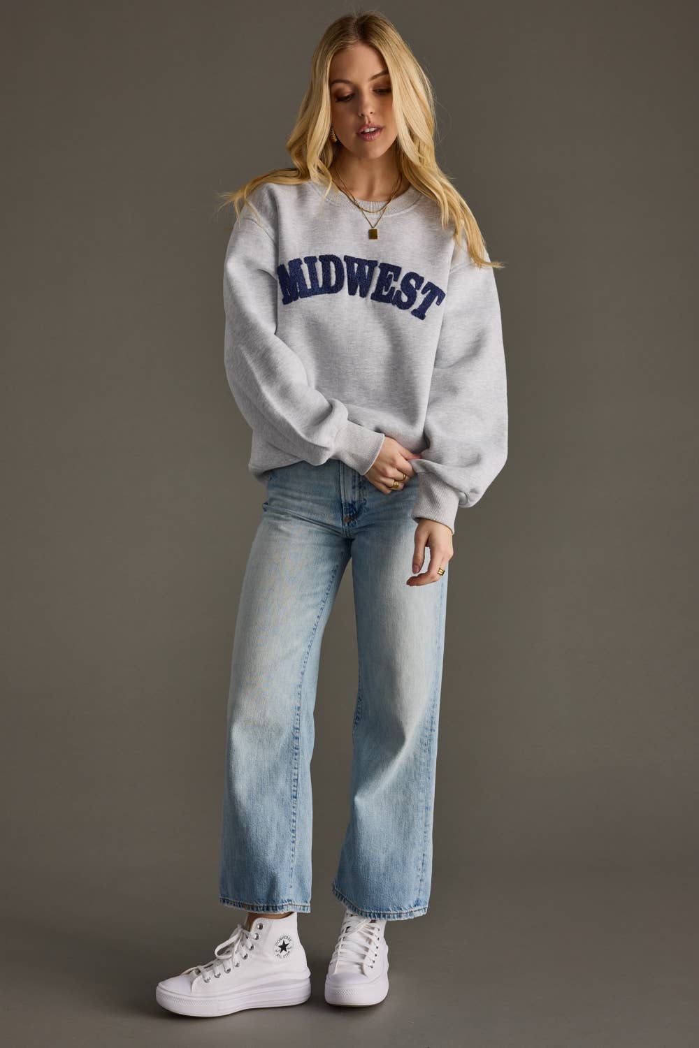 Gray & Navy Midwest Sweatshirt