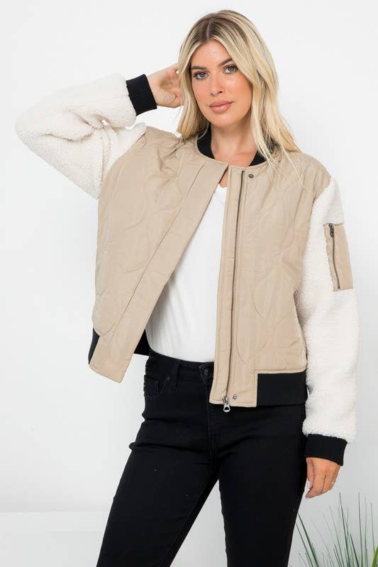 DOVE Quilted Bomber