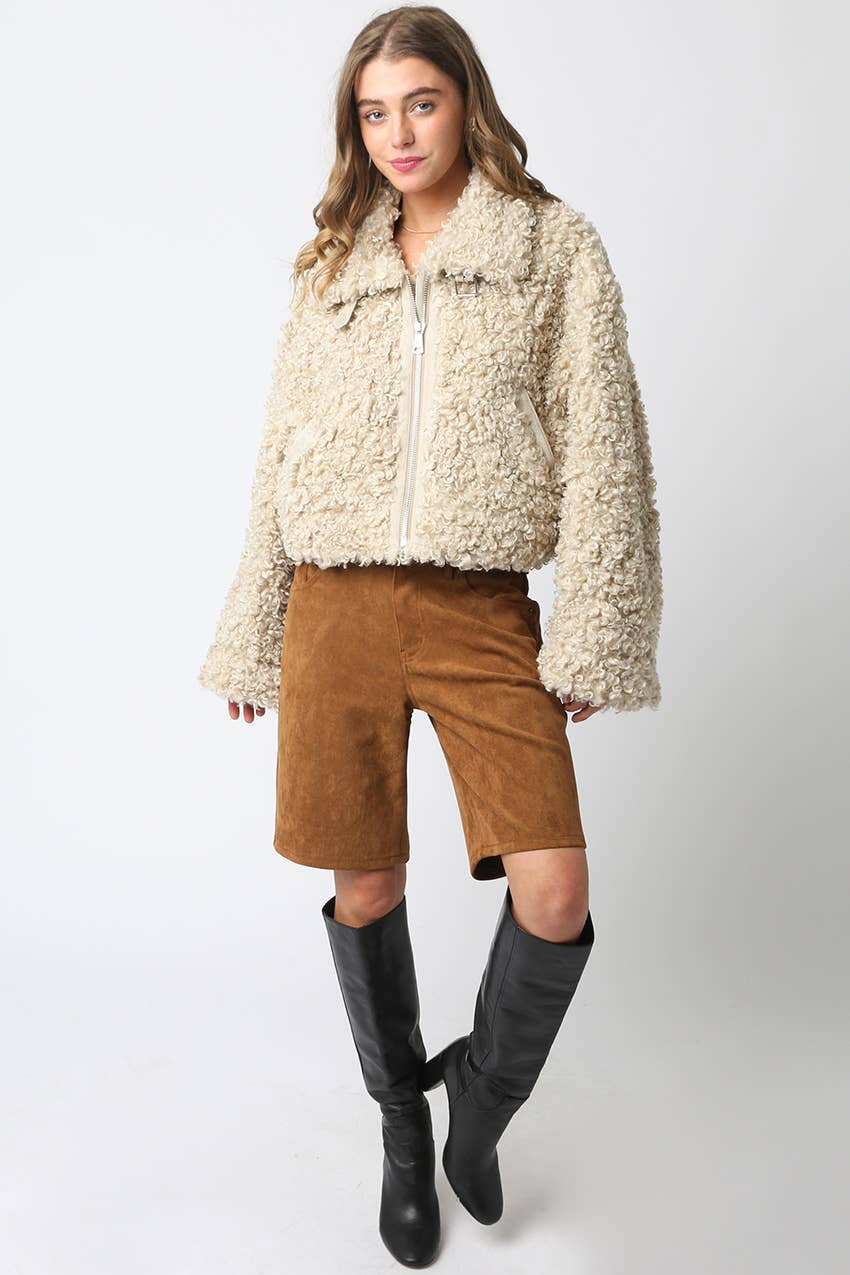 Anika Sherpa Zip Jacket