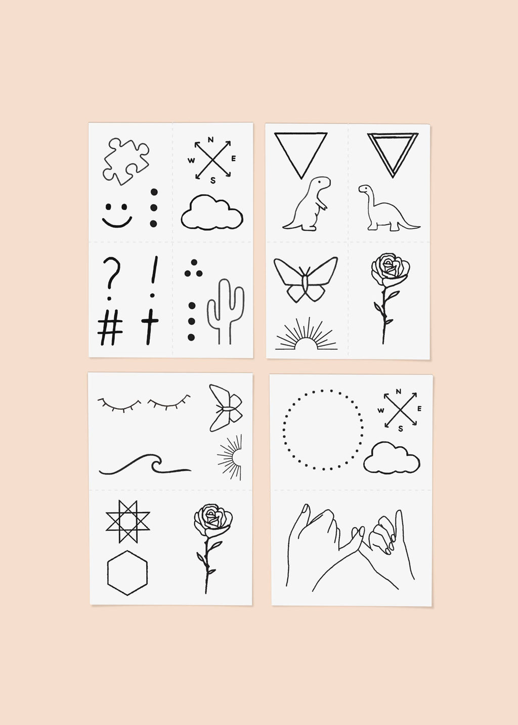Ink'd Barely There Temporary Tattoo Pack