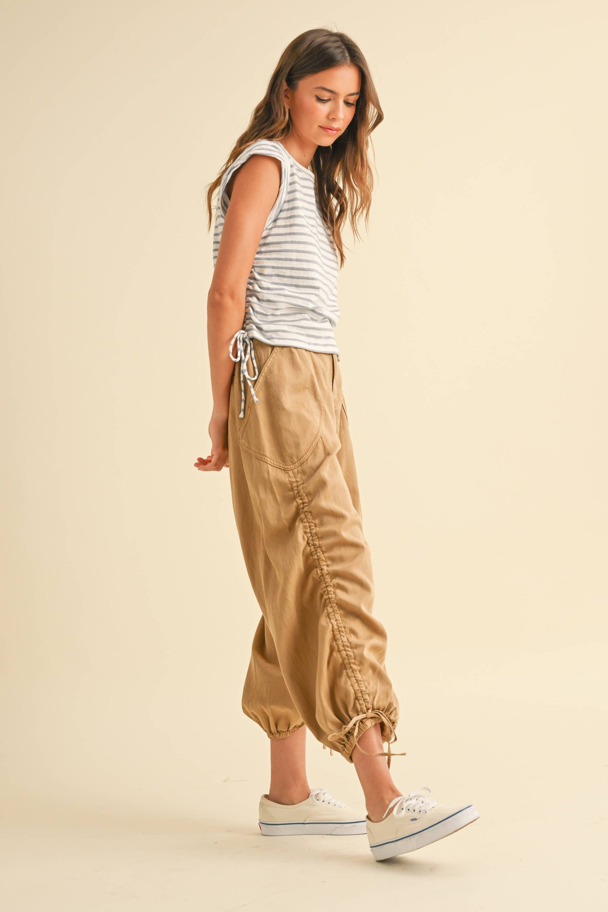 WASHED DRAWSTRING PANTS