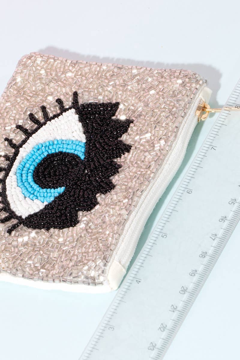 Beaded Evil Eye Coin Purse