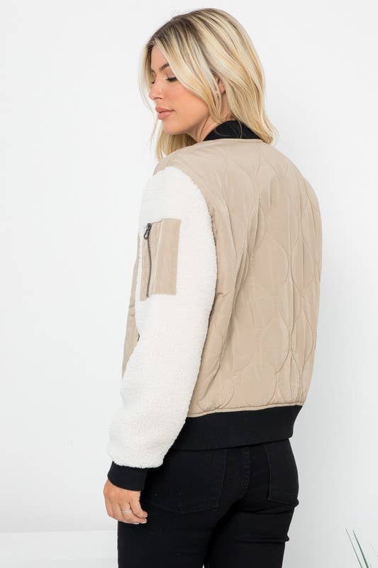 DOVE Quilted Bomber
