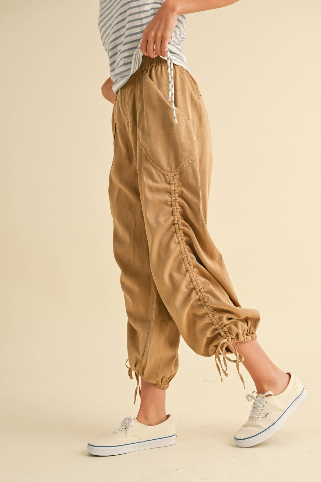 WASHED DRAWSTRING PANTS