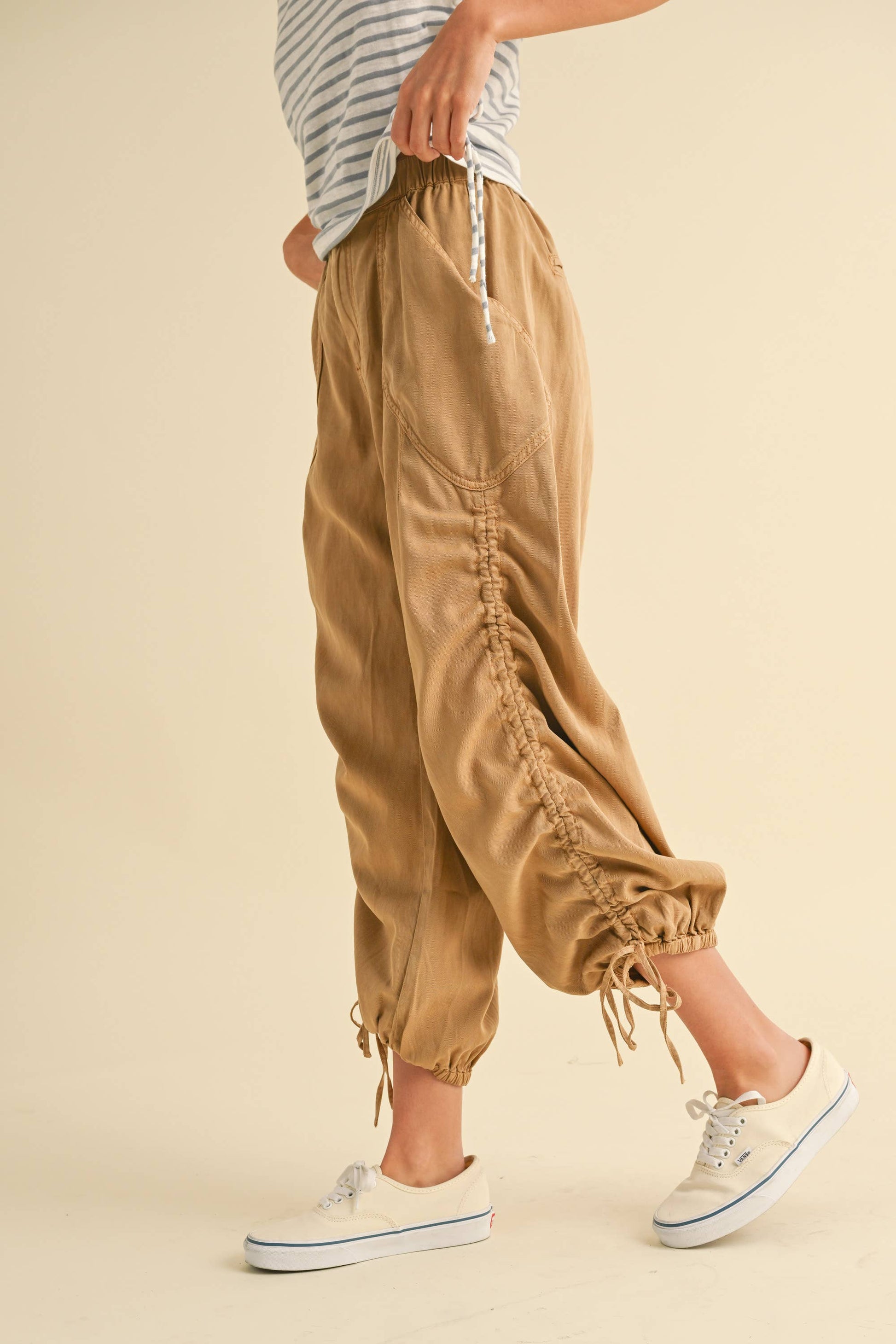 WASHED DRAWSTRING PANTS