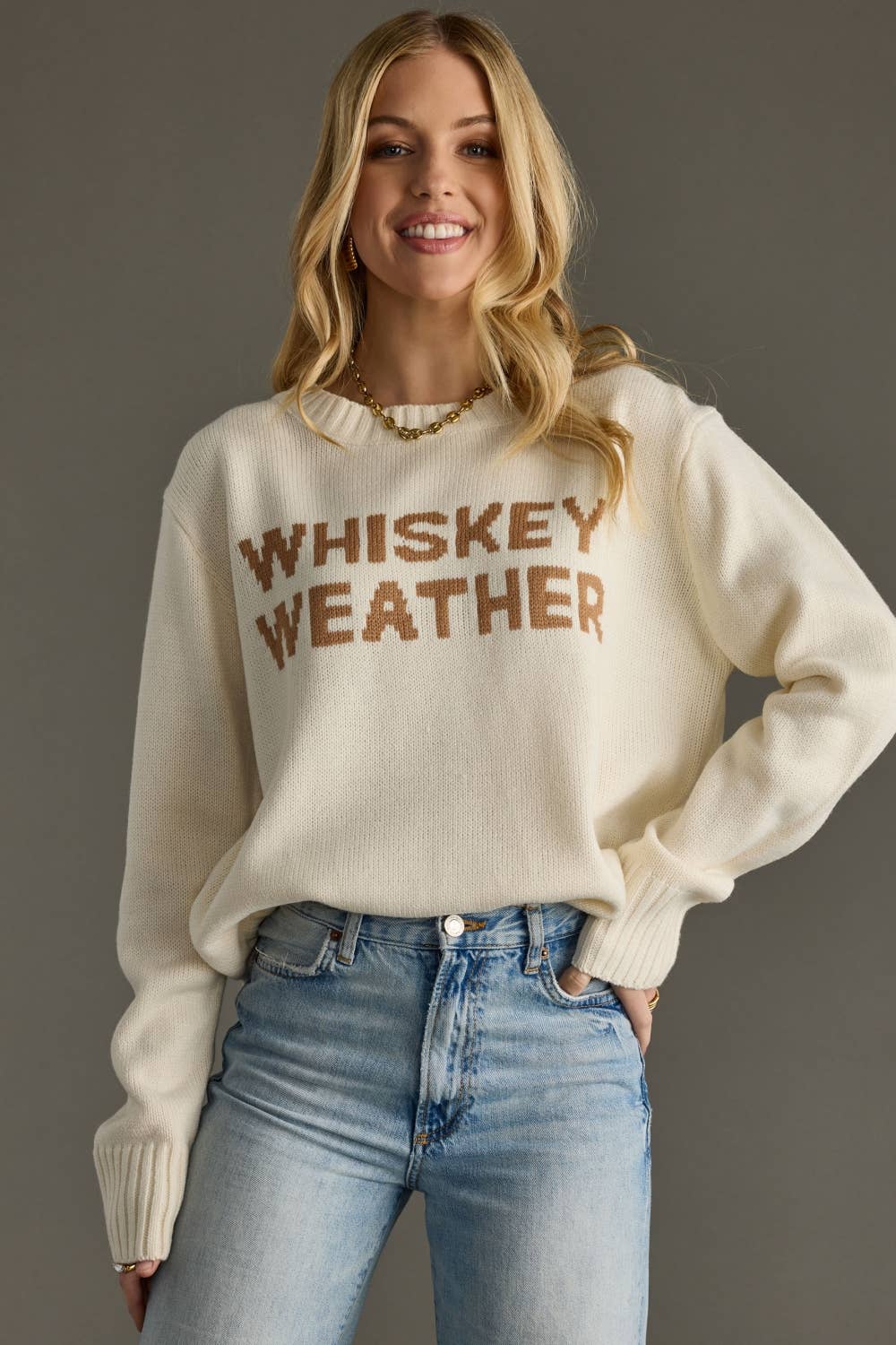 Ivory Whiskey Weather Sweater