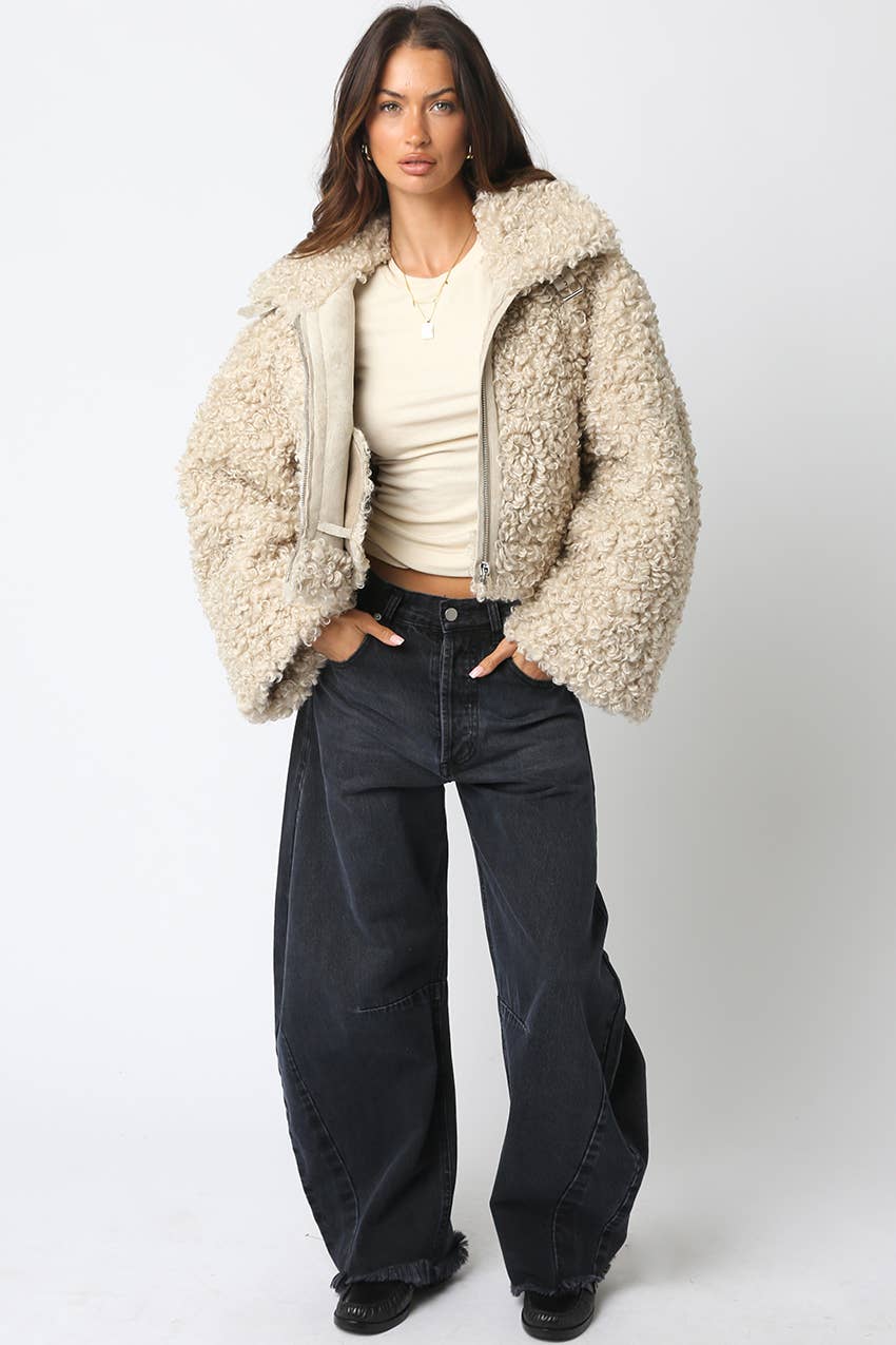 Anika Sherpa Zip Jacket