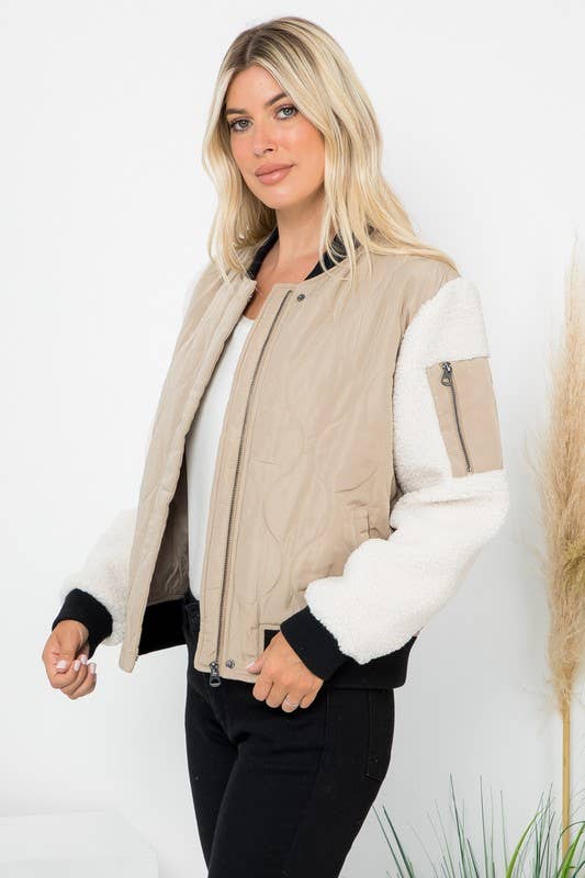 DOVE Quilted Bomber