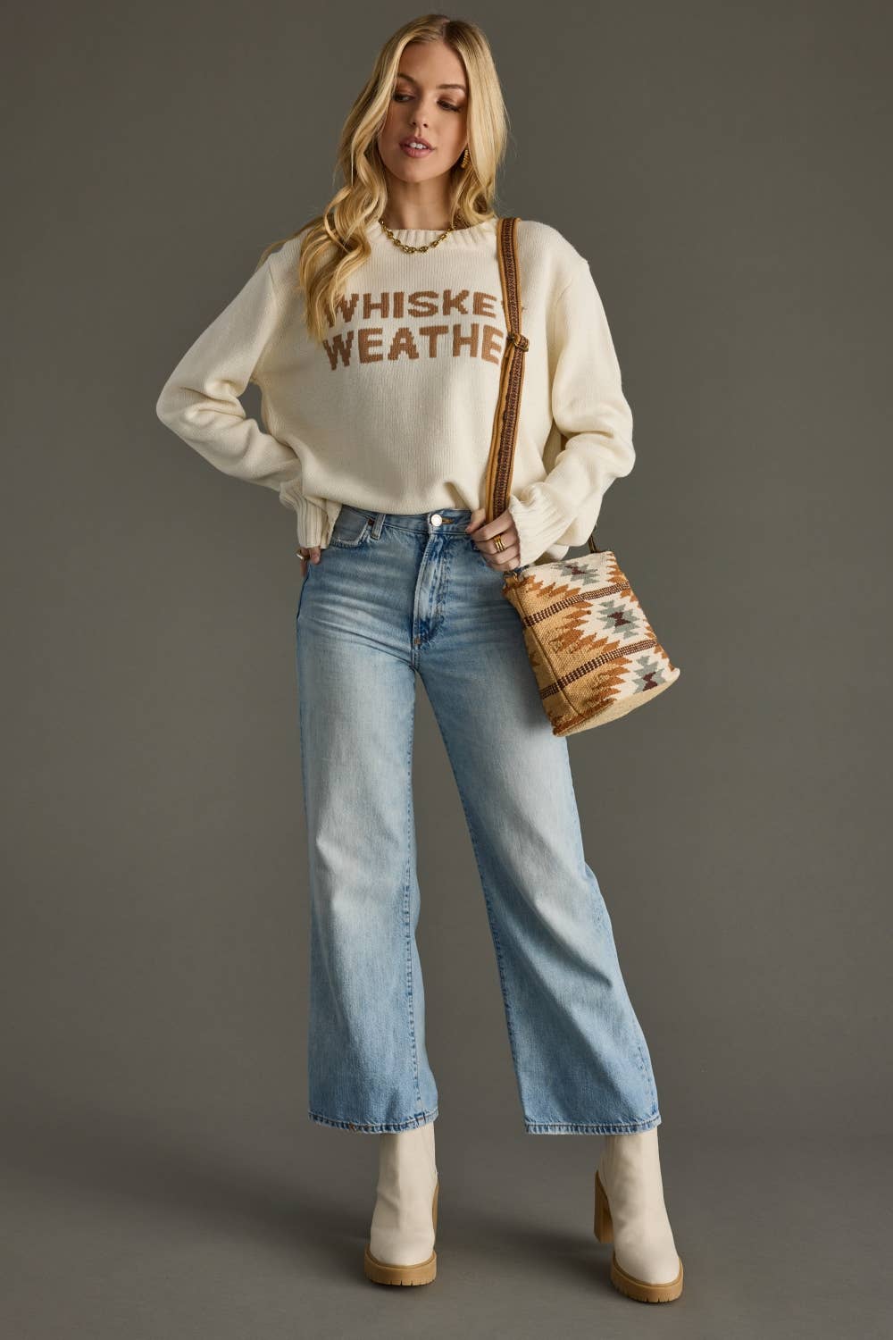 Ivory Whiskey Weather Sweater