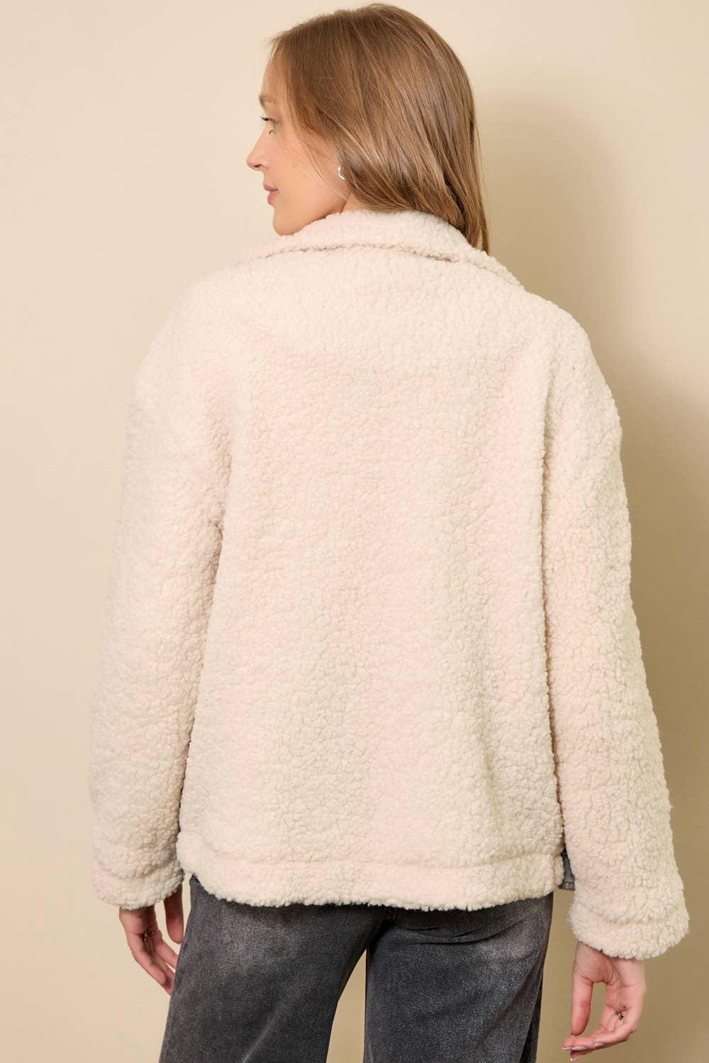 Denim Mixed Sherpa Jacket