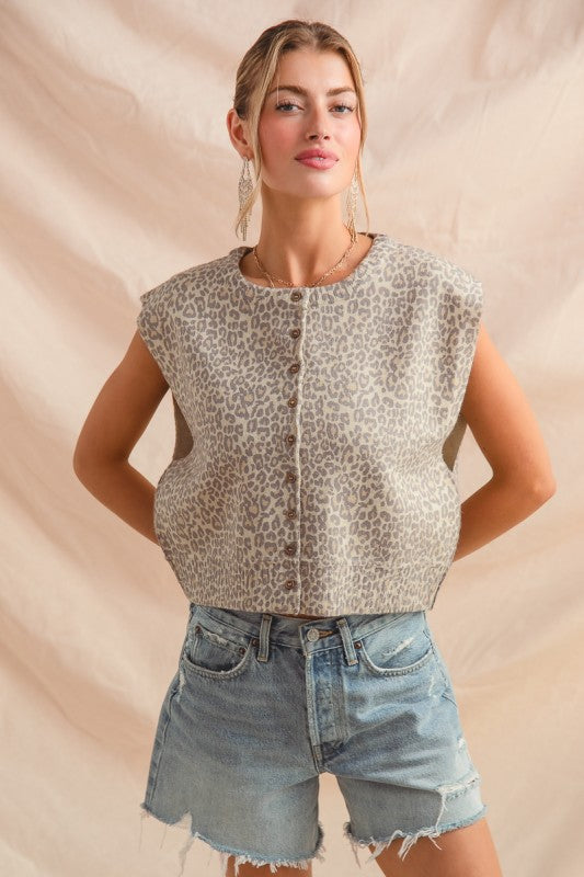 Vintage Leopard Vest Top