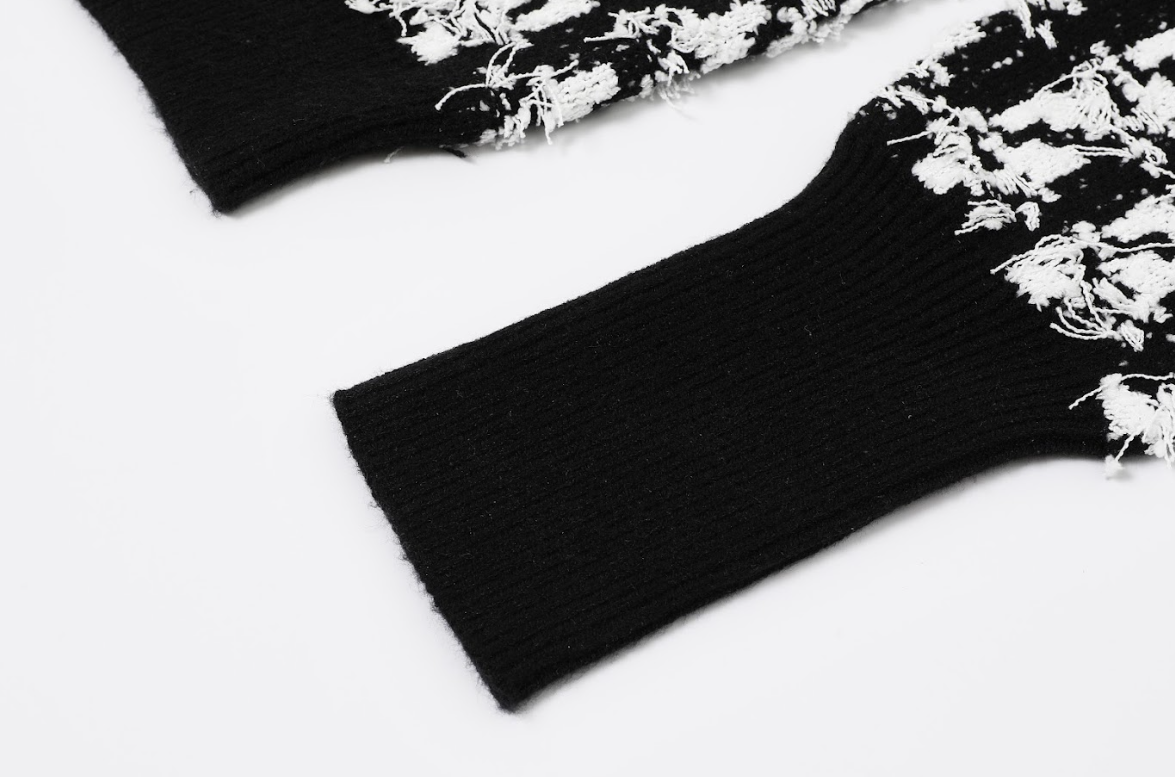 Carrie Houndstooth Knit Cardigan