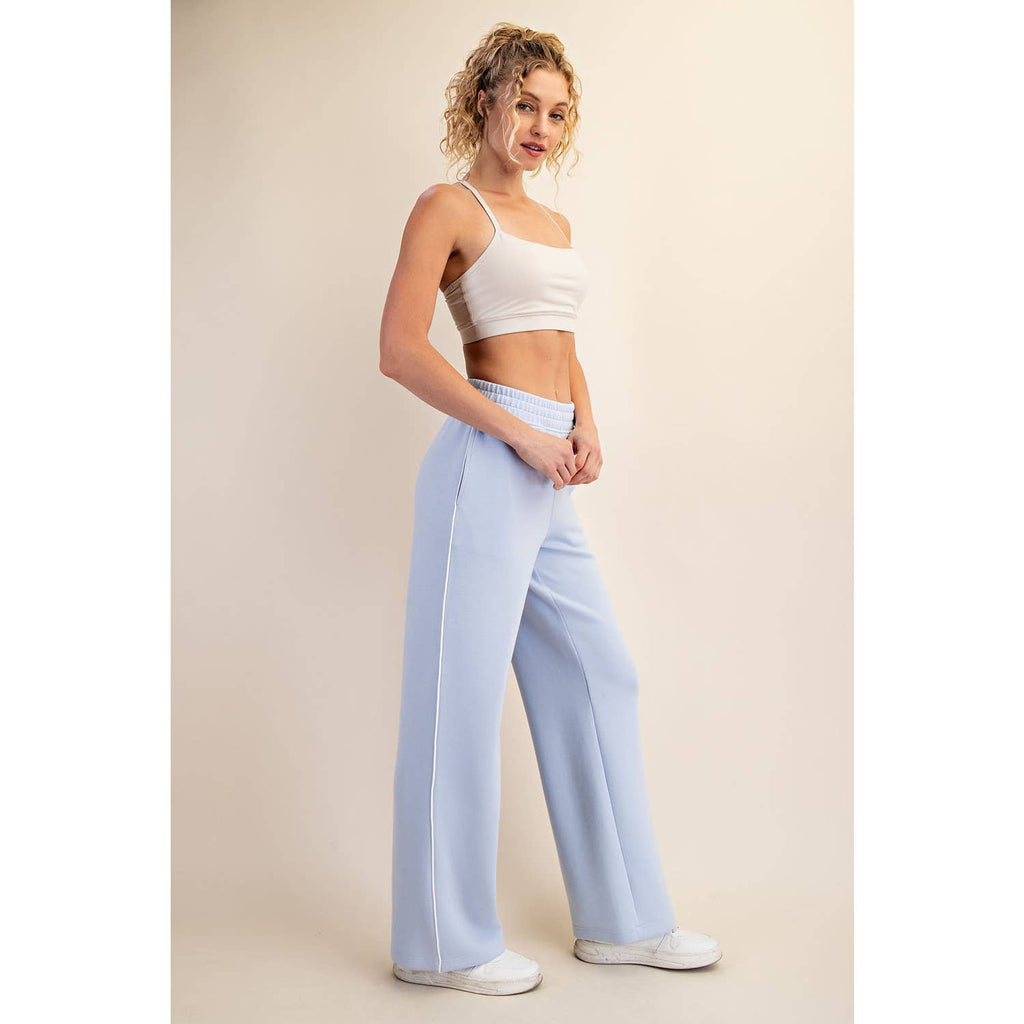 MODAL SCUBA PIPING STRAIGHT PANT