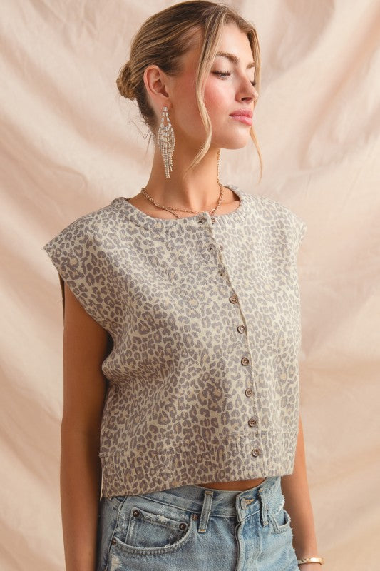 Vintage Leopard Vest Top
