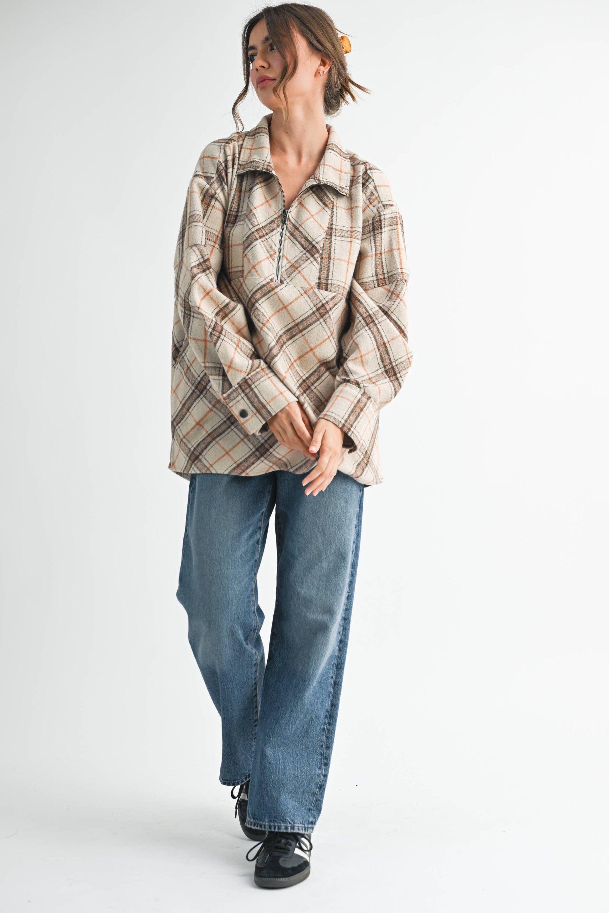 Mya Plaid Pullover
