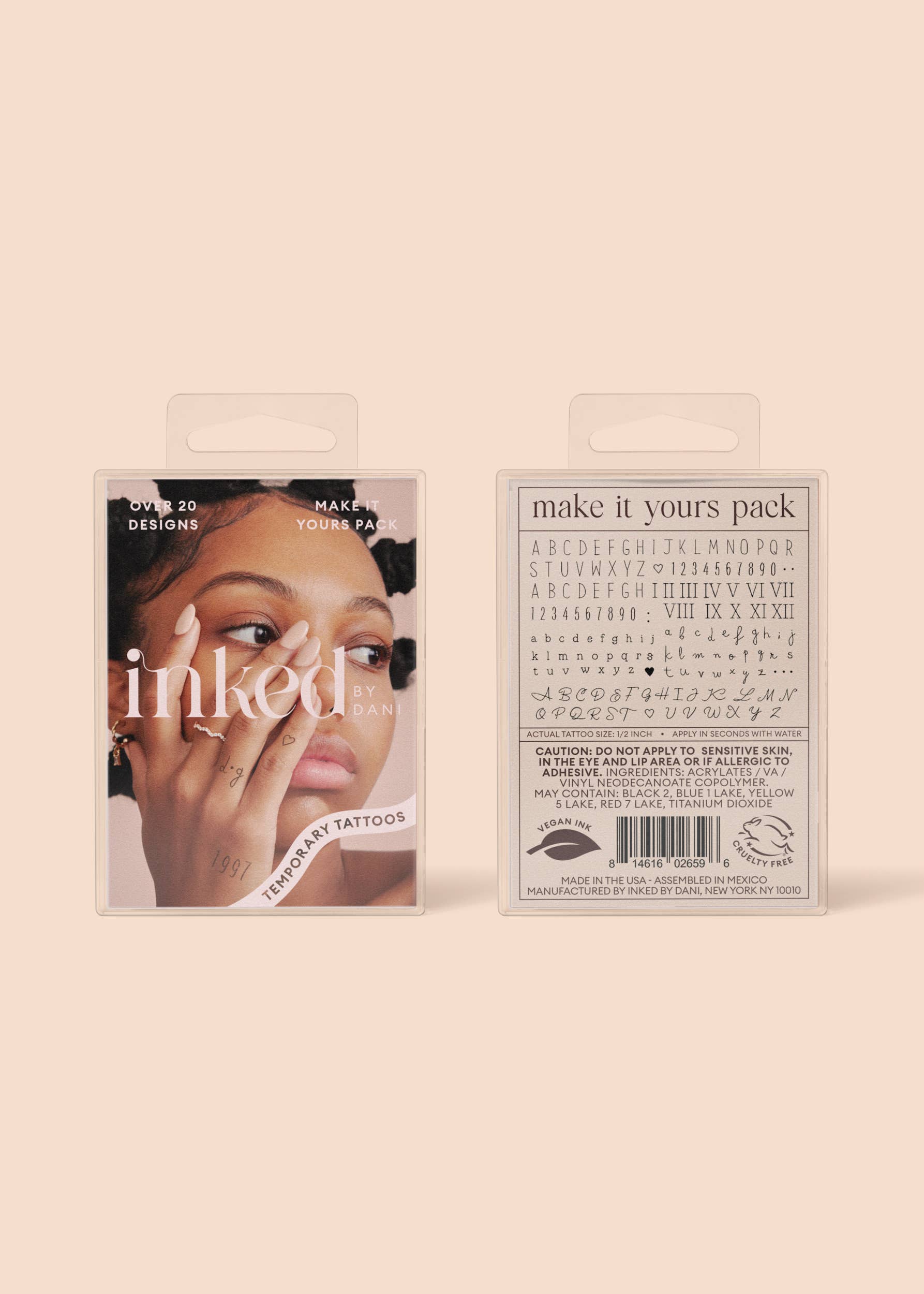 Ink'd Make It Yours Temporary Tattoo Pack