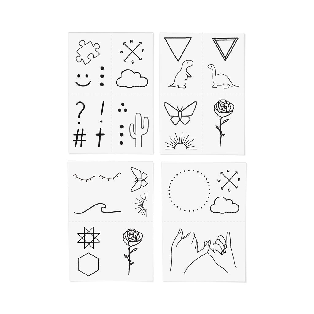 Ink'd Barely There Temporary Tattoo Pack