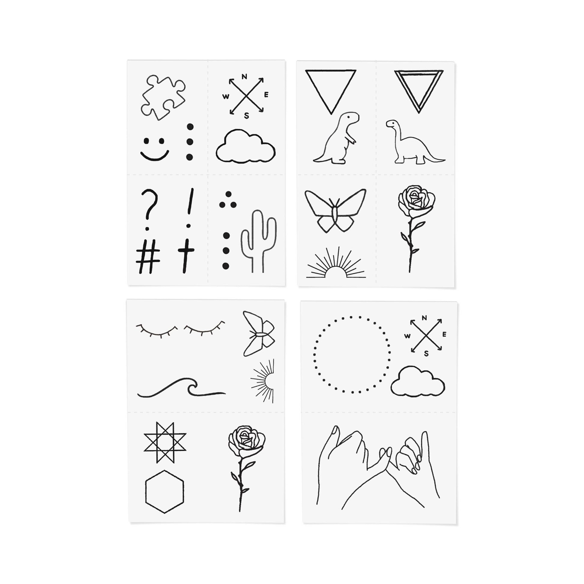 Ink'd Barely There Temporary Tattoo Pack