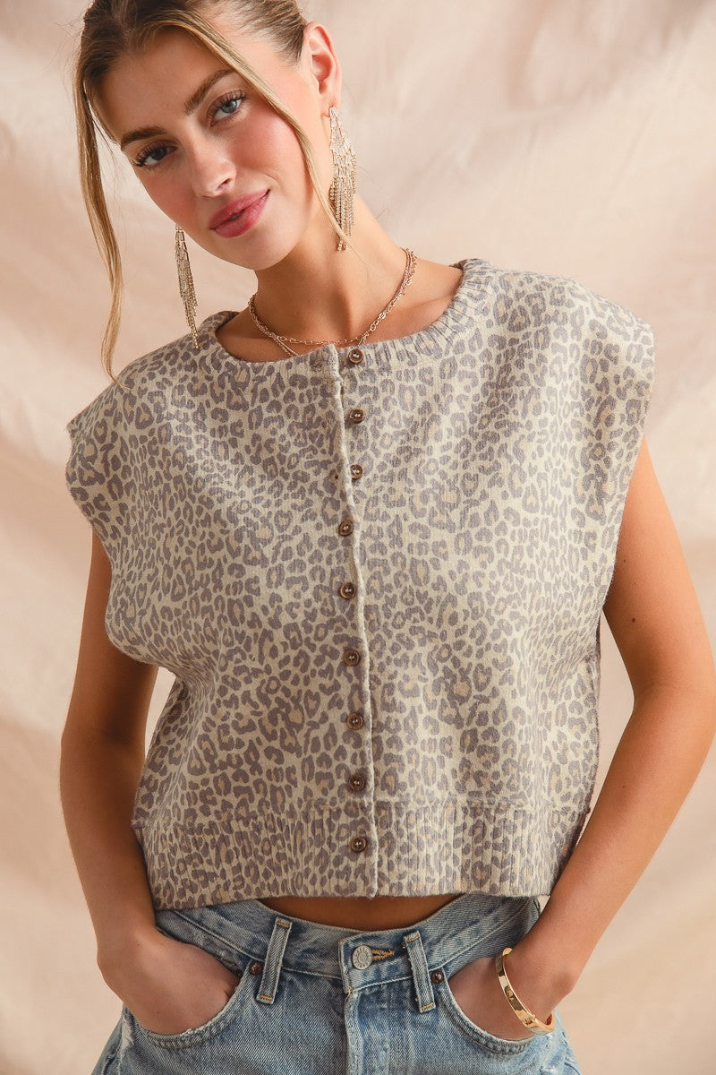 Vintage Leopard Vest Top