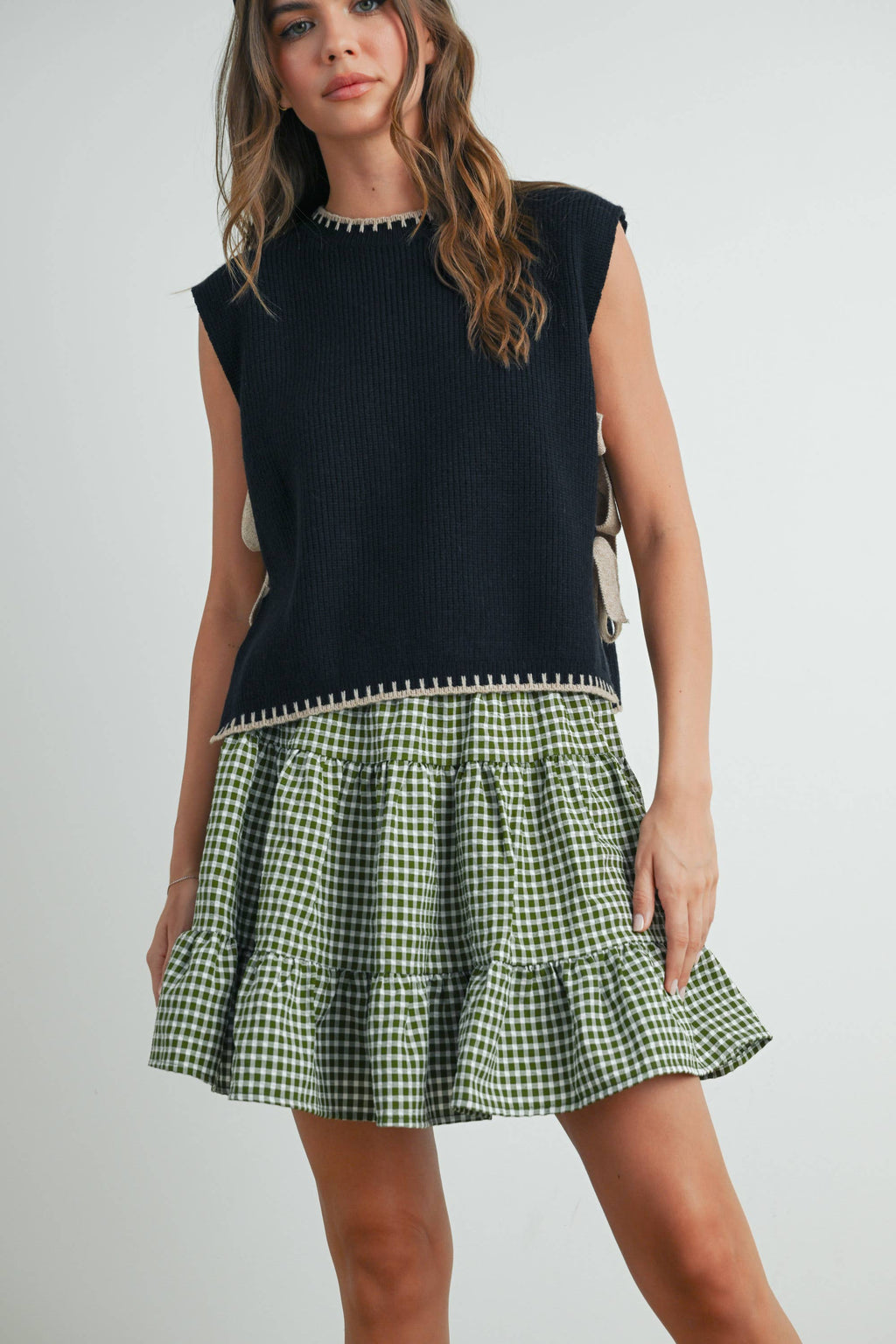 Mock Neck Sleeveless Sweater