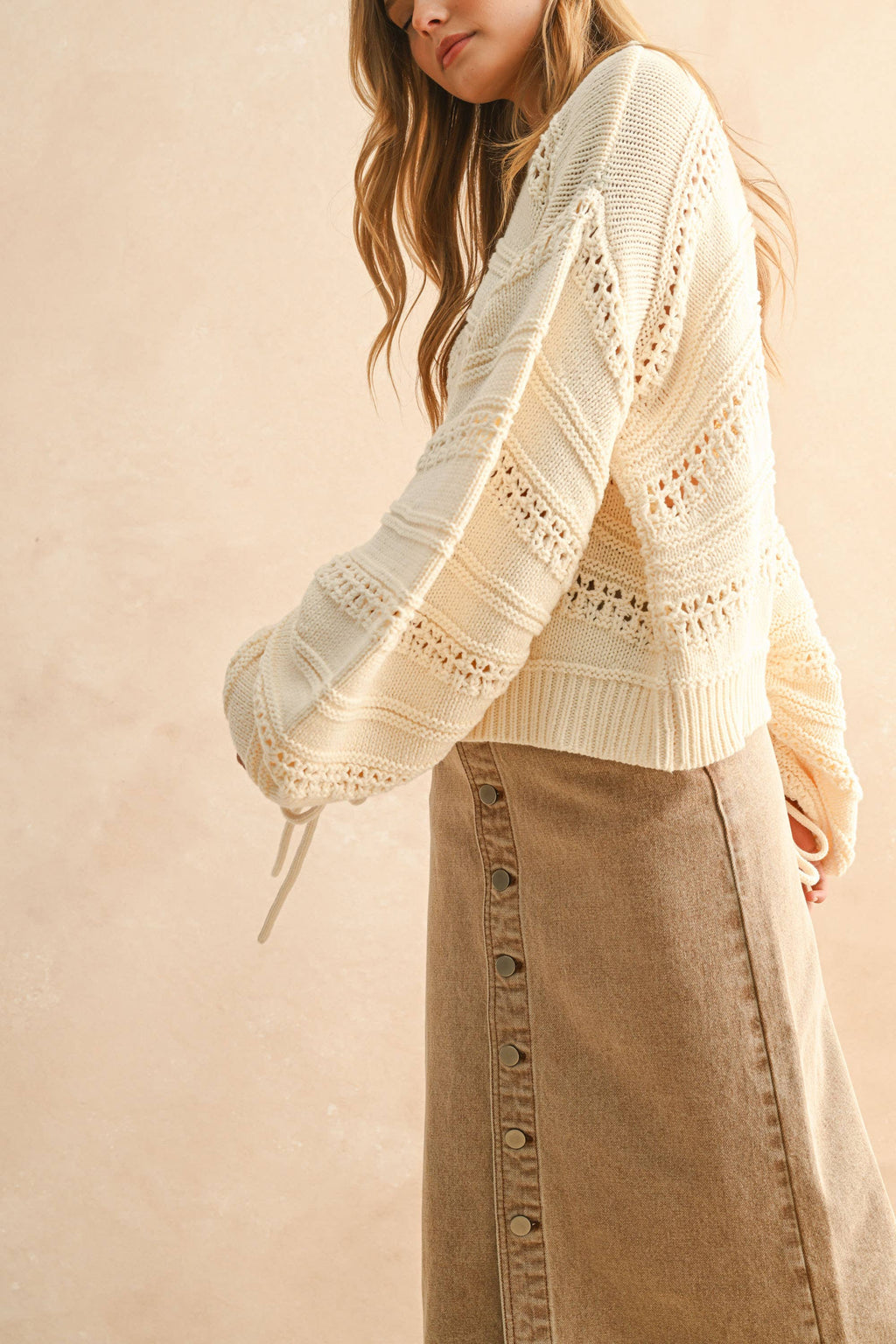 GRACE LONG SLEEVE SWEATER TOP