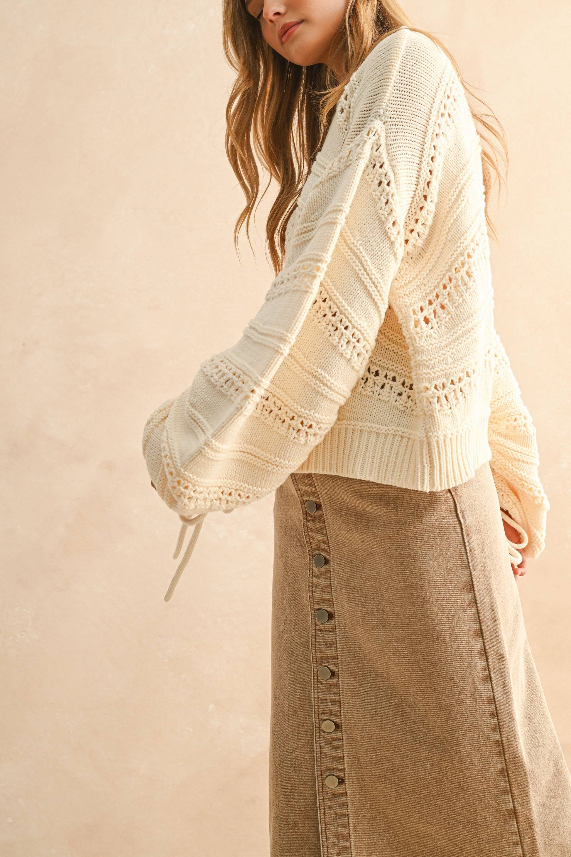 GRACE LONG SLEEVE SWEATER TOP