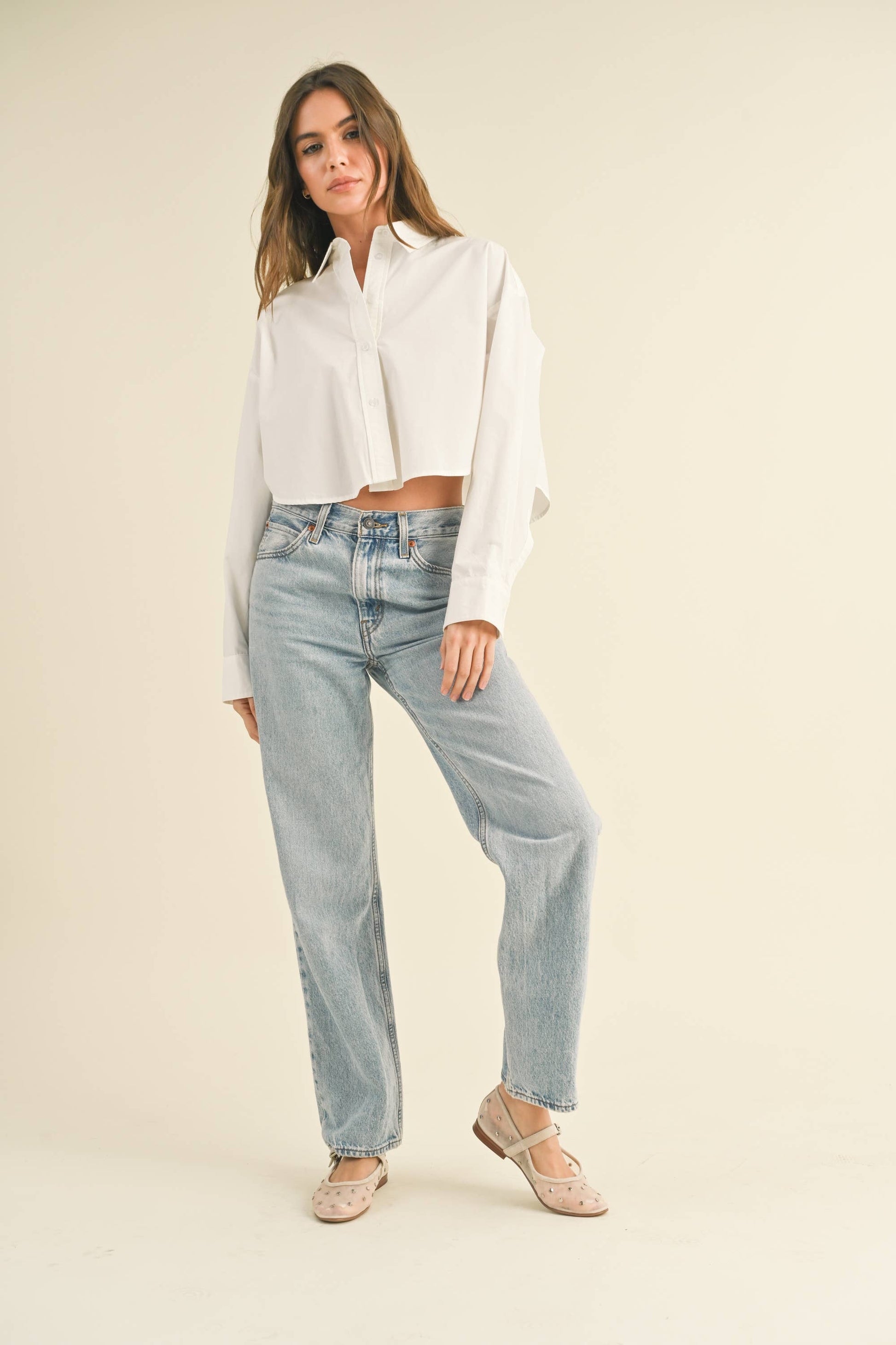 CROPPED BUTTONDOWN SHIRT