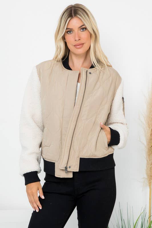 DOVE Quilted Bomber