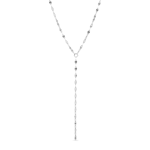18K Gold PVD Stainless Steel Lariat Necklace Lip Chain