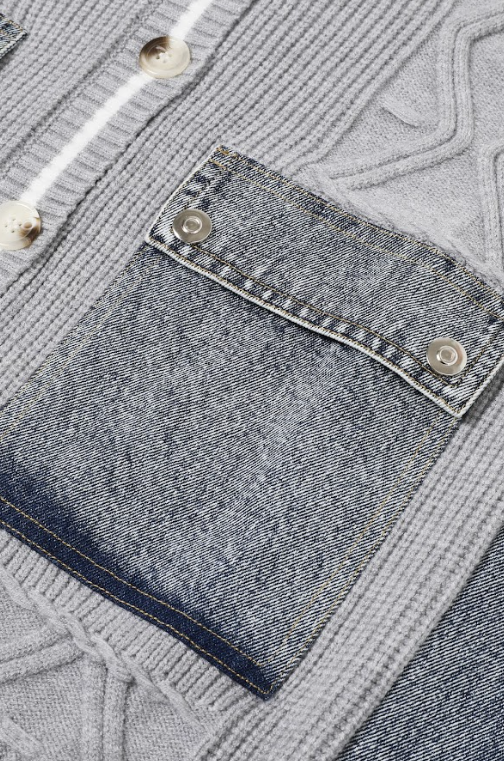 Carly Knit Sweater with Denim