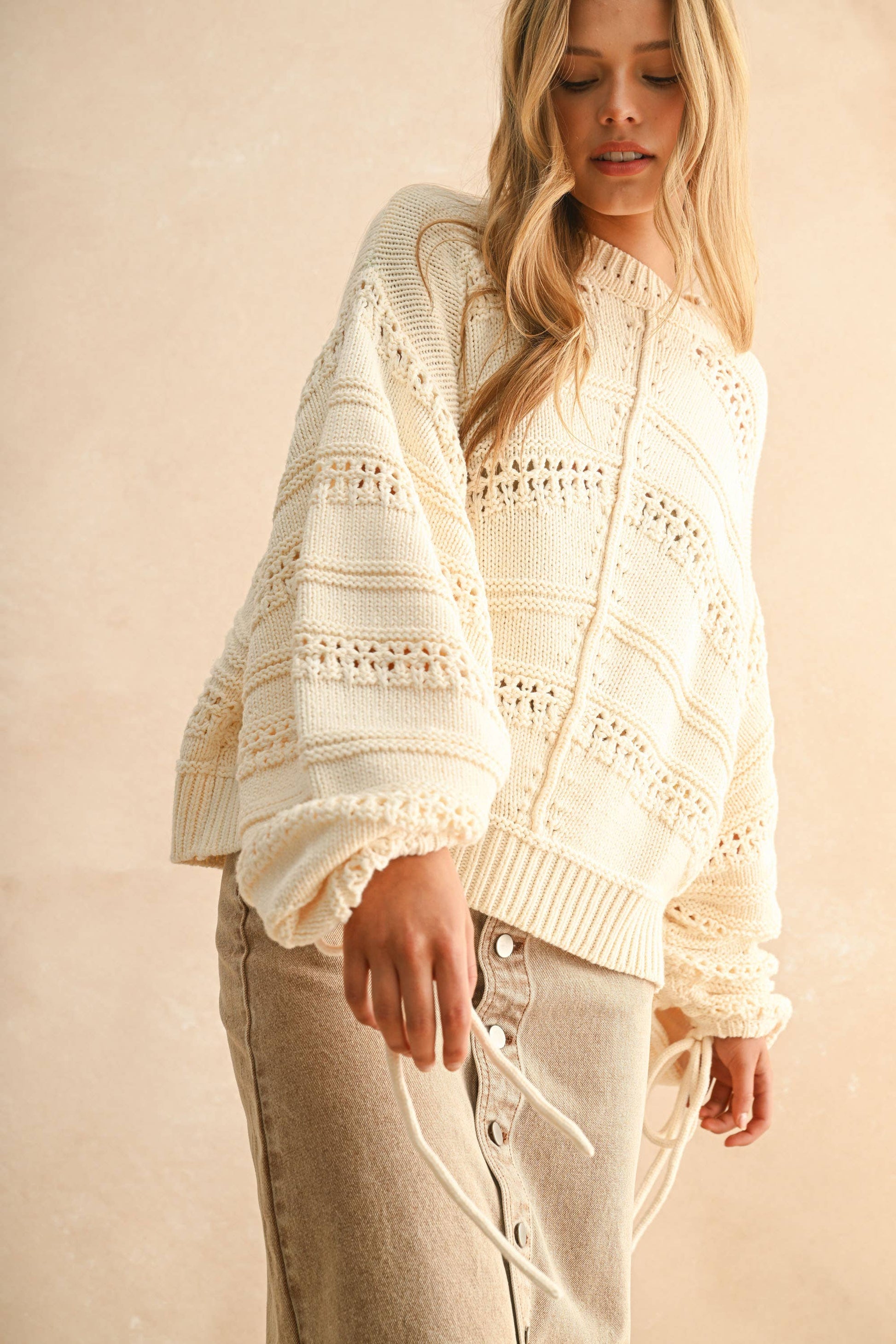 GRACE LONG SLEEVE SWEATER TOP