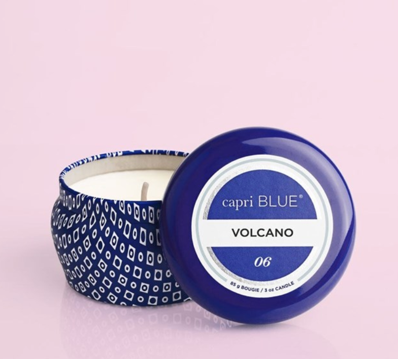 Blue Capri Blue Printed Mini Tin, Volcano 3 OZ