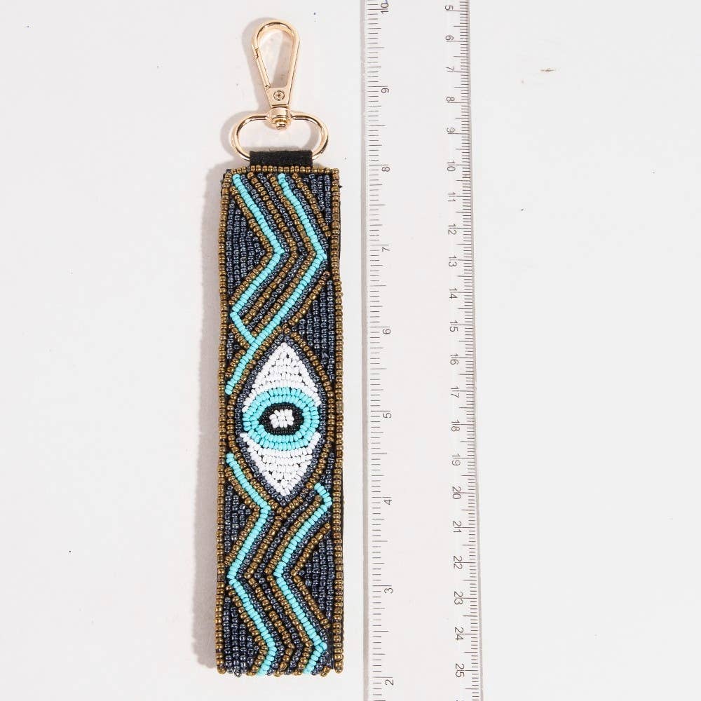 Boho Evil Eye Beaded Keychain