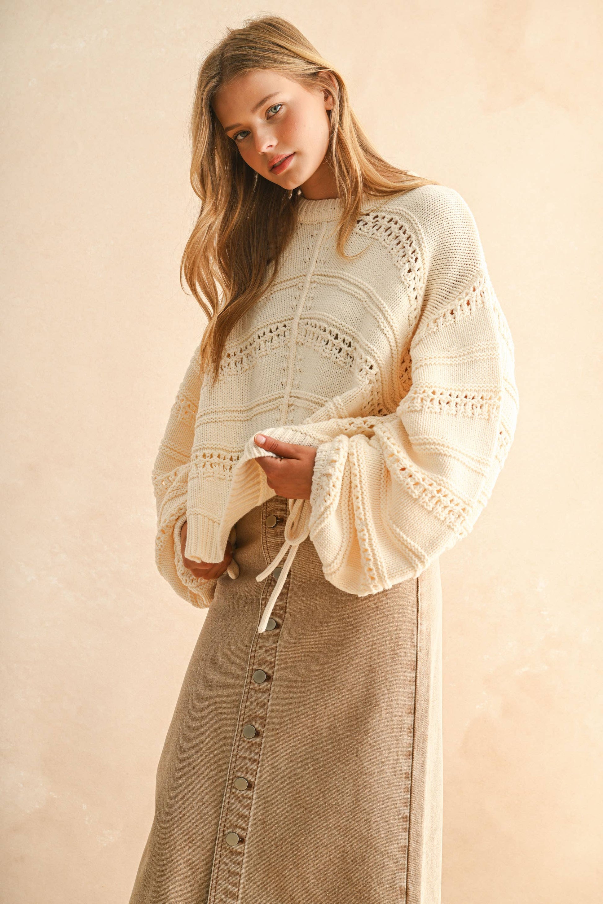 GRACE LONG SLEEVE SWEATER TOP