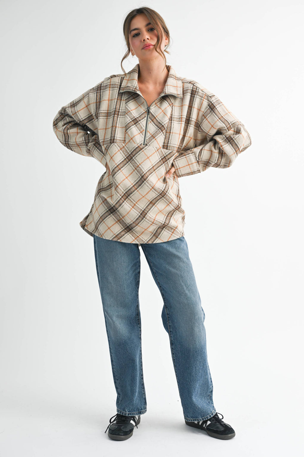 Mya Plaid Pullover