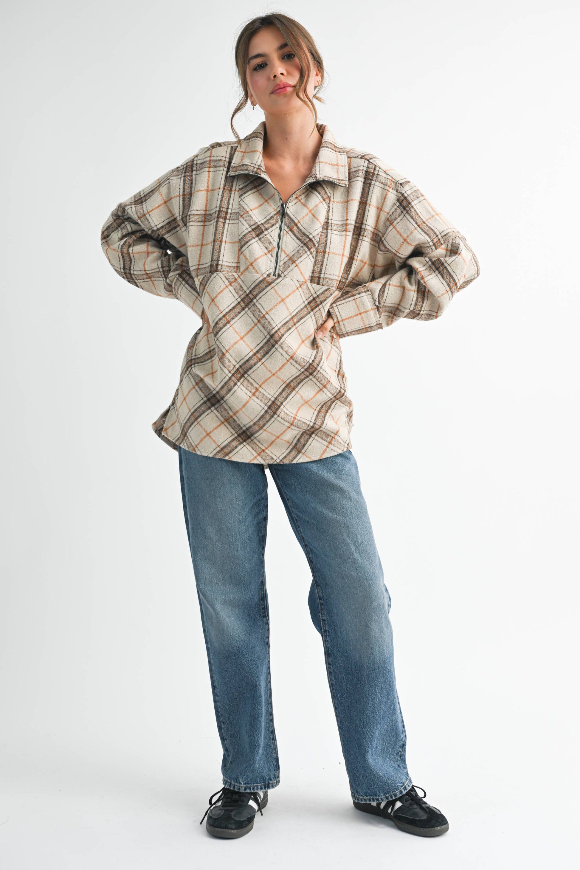 Mya Plaid Pullover