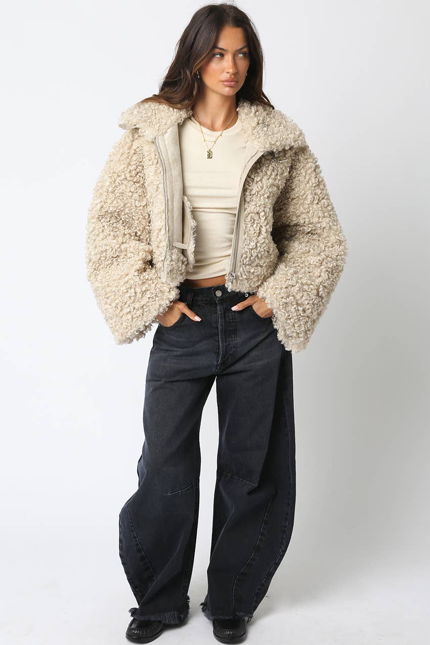 Anika Sherpa Zip Jacket