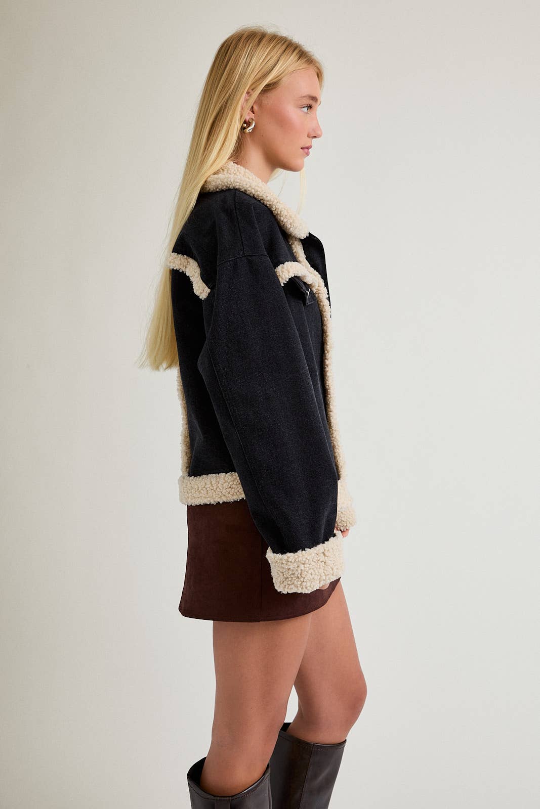 90's Fur Denim Jacket