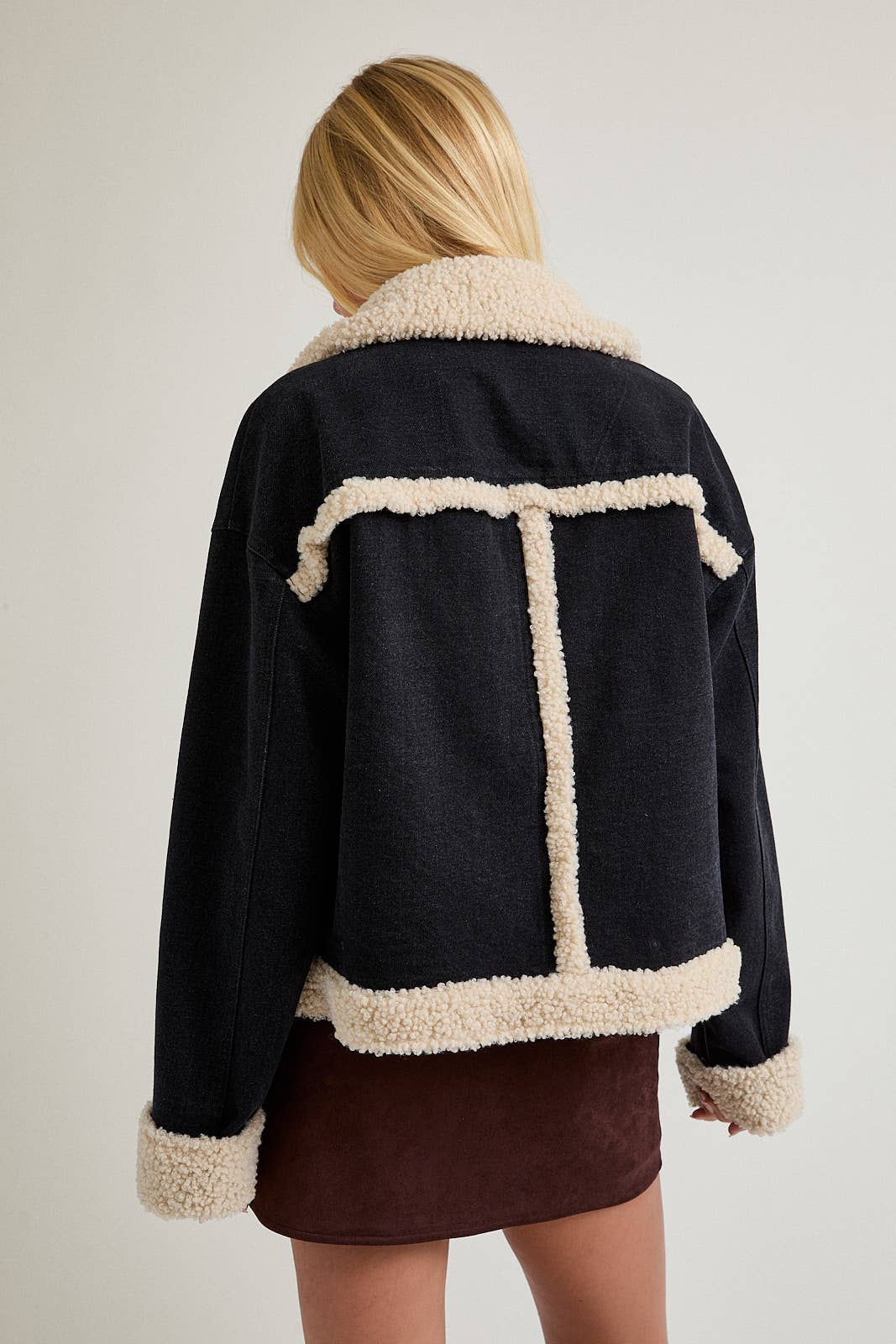 90's Fur Denim Jacket