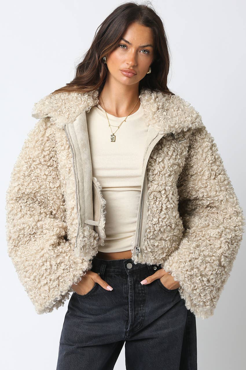 Anika Sherpa Zip Jacket
