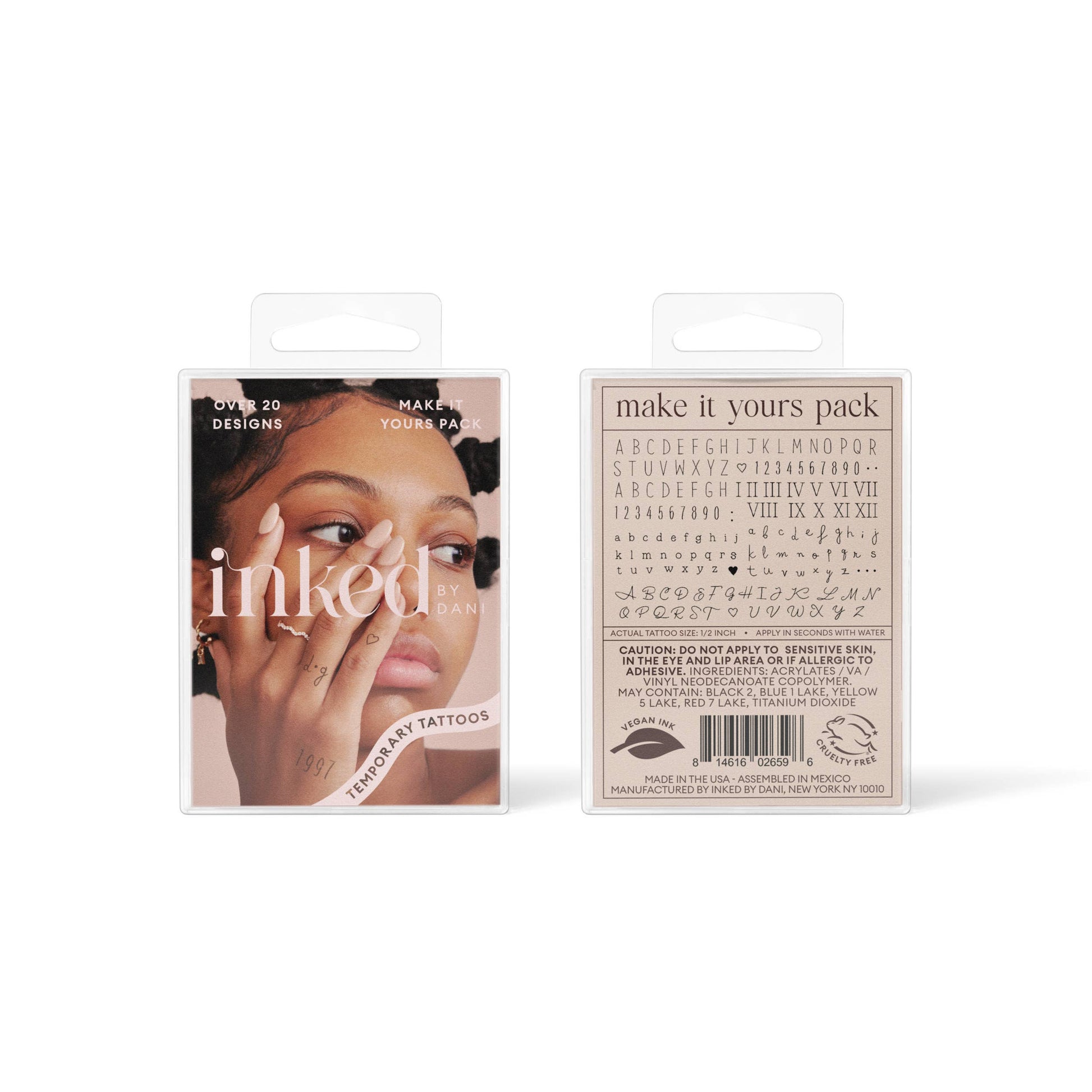 Ink'd Make It Yours Temporary Tattoo Pack