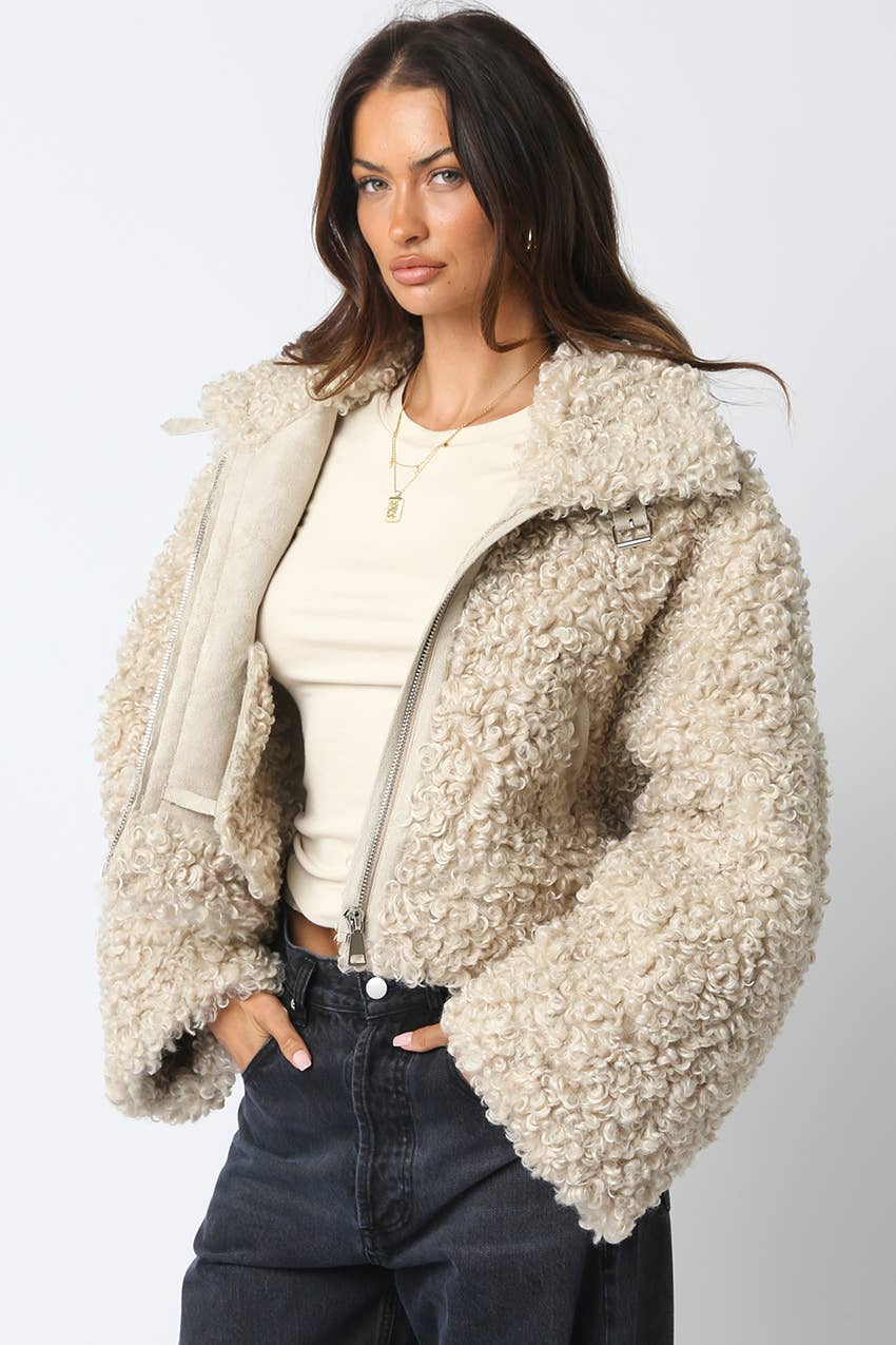 Anika Sherpa Zip Jacket